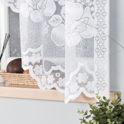 PENELOPE · firanka gotowa z podcięciem · biała · klasyczny wzór · 300x160