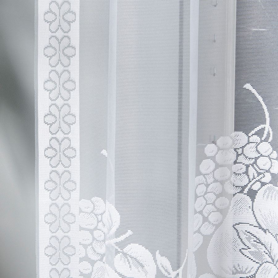 PENELOPE · firanka gotowa z podcięciem · biała · klasyczny wzór · 300x160