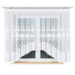 KASJANA · firanka gotowa · biała · klasyczny wzór · 400x160