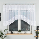 DARIA · firanka gotowa z podcięciem · biała · klasyczny wzór · 350x120