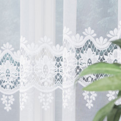 DARIA · firanka gotowa z podcięciem · biała · klasyczny wzór · 350x120