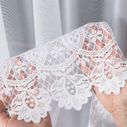 DARIA · firanka gotowa z podcięciem · biała · klasyczny wzór · 350x120