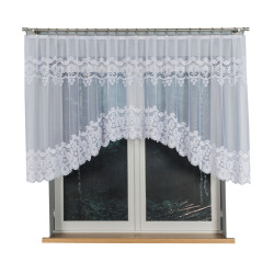 DARIA · firanka gotowa z podcięciem · biała · klasyczny wzór · 350x120