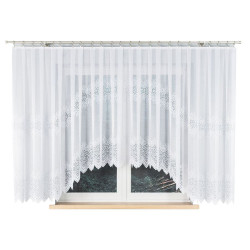 VIOLETTA · firanka gotowa z podcięciem · biała · wzór klasyczny · 420x160