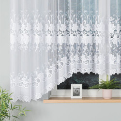 KASJANA · Firanka gotowa z podcięciem · biała · klasyczny wzór · 500x160