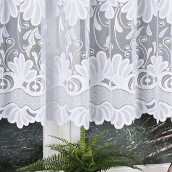 KASJANA · Firanka gotowa z podcięciem · biała · klasyczny wzór · 500x160