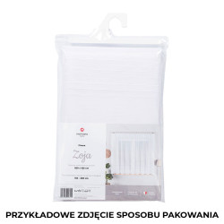 FAUSTYNA · Firanka gotowa żakardowa z podcięciem na dole · 250x120 cm · kolor biały