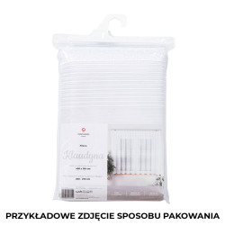 KLAUDYNA - Firanka gotowa żakardowa z podcięciem na dole - 300x160 cm - kolor biały
