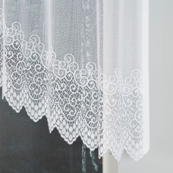VIOLETTA · firanka gotowa z podcięciem · biała · klasyczny wzór · 250x120 cm