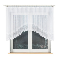 VIOLETTA · firanka gotowa z podcięciem · biała · klasyczny wzór · 250x120 cm