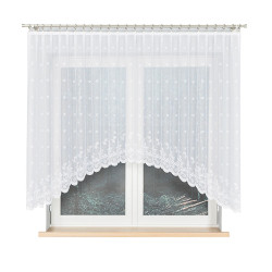 KAROLINA · firanka gotowa · biała · klasyczny wzór · 300x140