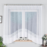 DANIELA · firanka gotowa z podcięciem · biała · klasyczny wzór · 300x170
