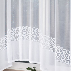 DANIELA · firanka gotowa z podcięciem · biała · klasyczny wzór · 300x170