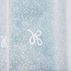 KAROLINA - Firanka gotowa żakardowa z podcięciem na dole - 300x120 cm - kolor biały