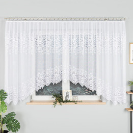CELINA · Firanka gotowa żakardowa z podcięciem na dole · 500x160 cm · kolor biały