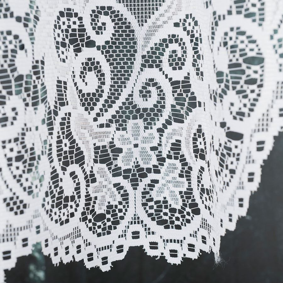 BERENIKA · Firanka gotowa żakardowa z podcięciem na dole · 300x170 cm · kolor biały