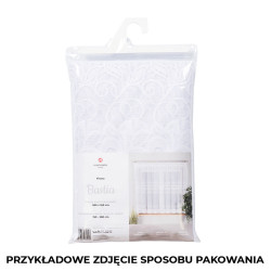 BASTIA - Firanka gotowa żakardowa z podcięciem na dole - 280x120 cm - kolor biały