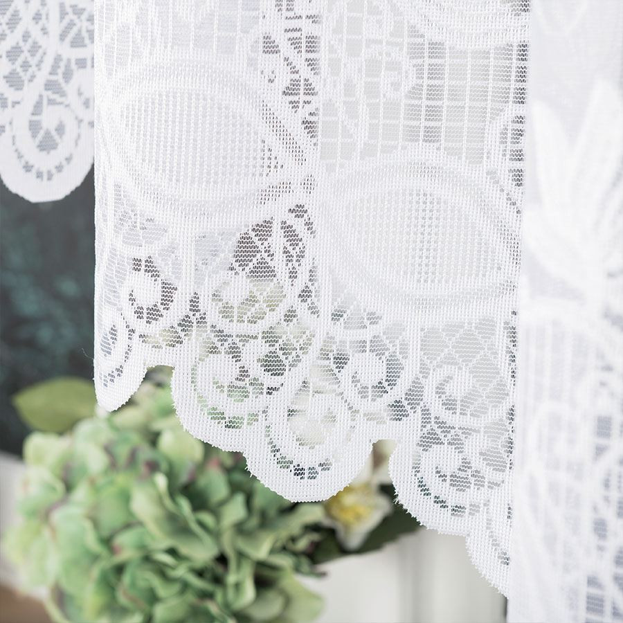 JOWITA · Firanka gotowa żakardowa z podcięciem na dole · 300x160 cm · kolor biały