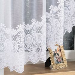 DARIA · firanka gotowa z podcięciem · biała · klasyczny wzór · 300x160