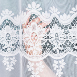 DARIA · firanka gotowa z podcięciem · biała · klasyczny wzór · 300x160