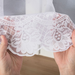 DARIA · firanka gotowa z podcięciem · biała · klasyczny wzór · 300x160