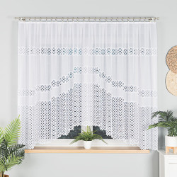 ADRIANNA · firanka gotowa · biała · pas ażurowy · 300x160