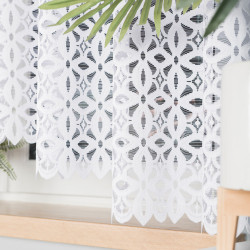 ADRIANNA · firanka gotowa · biała · pas ażurowy · 300x160