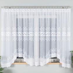 BASTIA · firanka gotowa · biała · klasyczny wzór · 450x180 cm