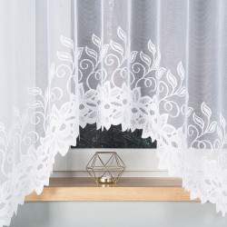 BASTIA · firanka gotowa · biała · klasyczny wzór · 450x180 cm