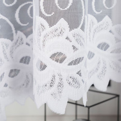 BASTIA · firanka gotowa · biała · klasyczny wzór · 450x180 cm