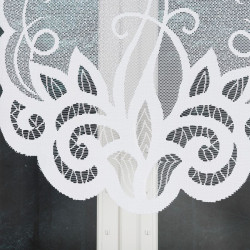 EWELINA · firanka gotowa żakardowa · biała · klasyczny wzór · 300x140