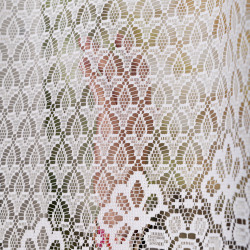 FAUSTYNA · Firanka gotowa żakardowa z podcięciem na dole · 250x140 cm · kolor biały