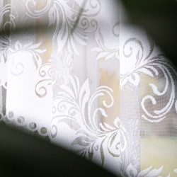 SŁAWOMIRA · firanka gotowa · biała · klasyczny wzór z podcięciem · 300x160