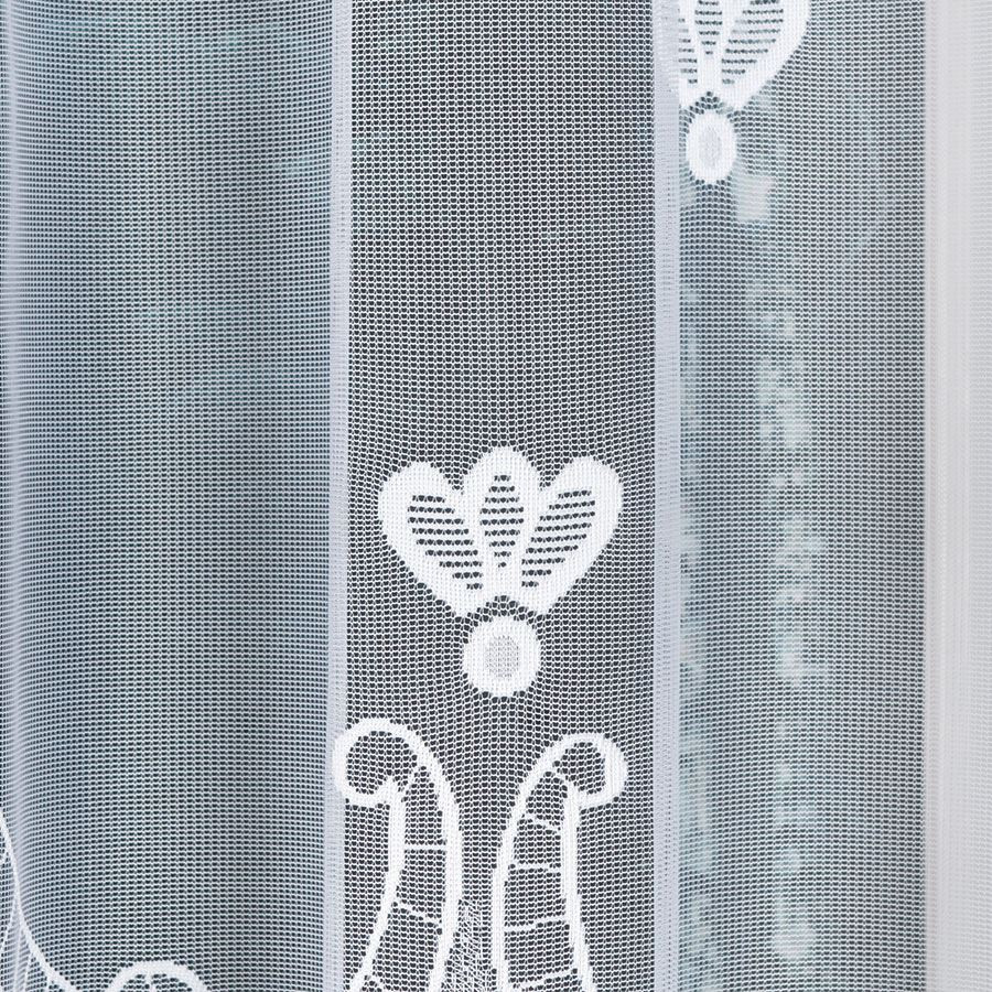 MATYLDA - Firanka gotowa żakardowa z podcięciem na dole - 310x160 cm - kolor biały