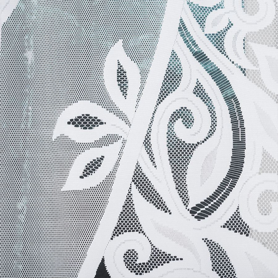 POLA · firanka gotowa · biała · klasyczny wzór z wycinanym dołem · 400x160