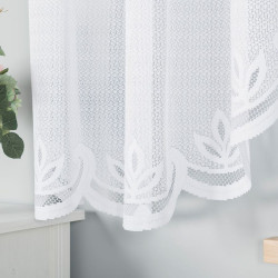 POLA · firanka gotowa · biała · klasyczny wzór z wycinanym dołem · 400x160