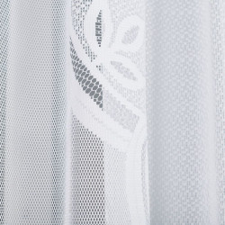 POLA · firanka gotowa · biała · klasyczny wzór z wycinanym dołem · 400x160