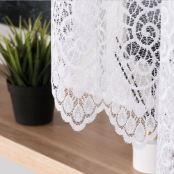 VIOLETTA · firanka gotowa z podcięciem · biała · klasyczny wzór · 300x160