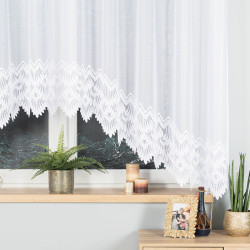 FELICJA · firanka gotowa z podcięciem · biała · wzór dołem · 350x160