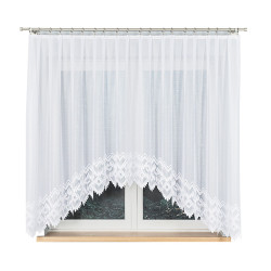 FELICJA · firanka gotowa z podcięciem · biała · wzór dołem · 350x160