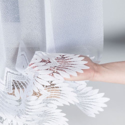 FELICJA · firanka gotowa z podcięciem · biała · wzór dołem · 350x160