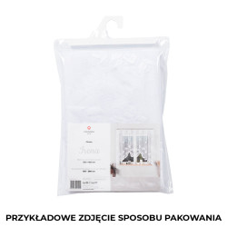 IRENA - Firanka gotowa żakardowa z podcięciem na dole - 420x160 cm - kolor biały