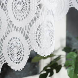 MARIA - Firanka gotowa żakardowa z podcięciem na dole - 250x160 cm - kolor biały