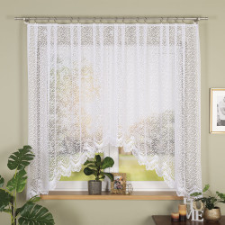 BOGUMIŁA · firanka gotowa żakardowa · biała · klasyczny wzór · 300x160