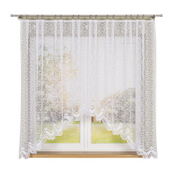 BOGUMIŁA · firanka gotowa żakardowa · biała · klasyczny wzór · 300x160