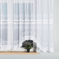 BASTIA · firanka gotowa · biała · klasyczny wzór · 600x160