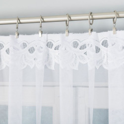 BASTIA · firanka gotowa · biała · klasyczny wzór · 600x160