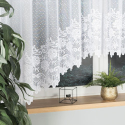 DEMETRIA · Firanka gotowa żakardowa z podcięciem na dole · 500x160 cm · kolor biały
