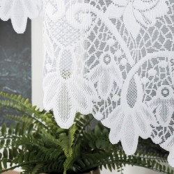 DEMETRIA · Firanka gotowa żakardowa z podcięciem na dole · 500x160 cm · kolor biały
