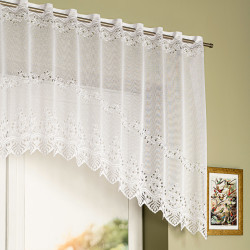JAGODA Firanka żakardowa gotowa, szerokość 250 x wysokość 100cm, kolor 001 biały